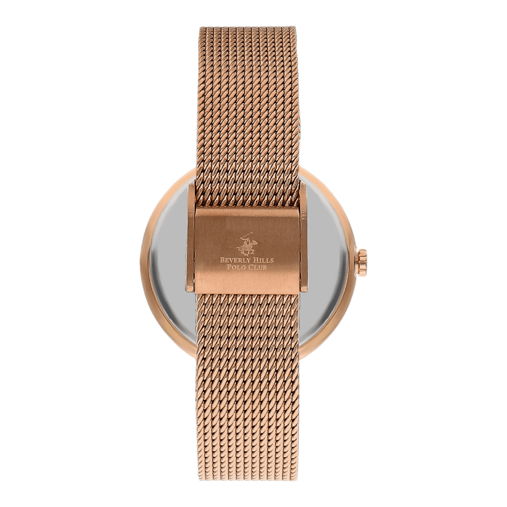 BEVERLY HILLS POLO CLUB Women’s Analog White Mop Dial Watch – BP3334X.420
