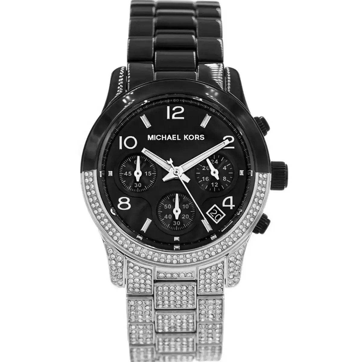imgi_13_MK7433-original-mk-michael-kors-women-ladies-watch-runway-black-dial-silver-diamond-metal-strap-egypt ساعة مايكل كورس للنساء MK7433 - الصورة 1