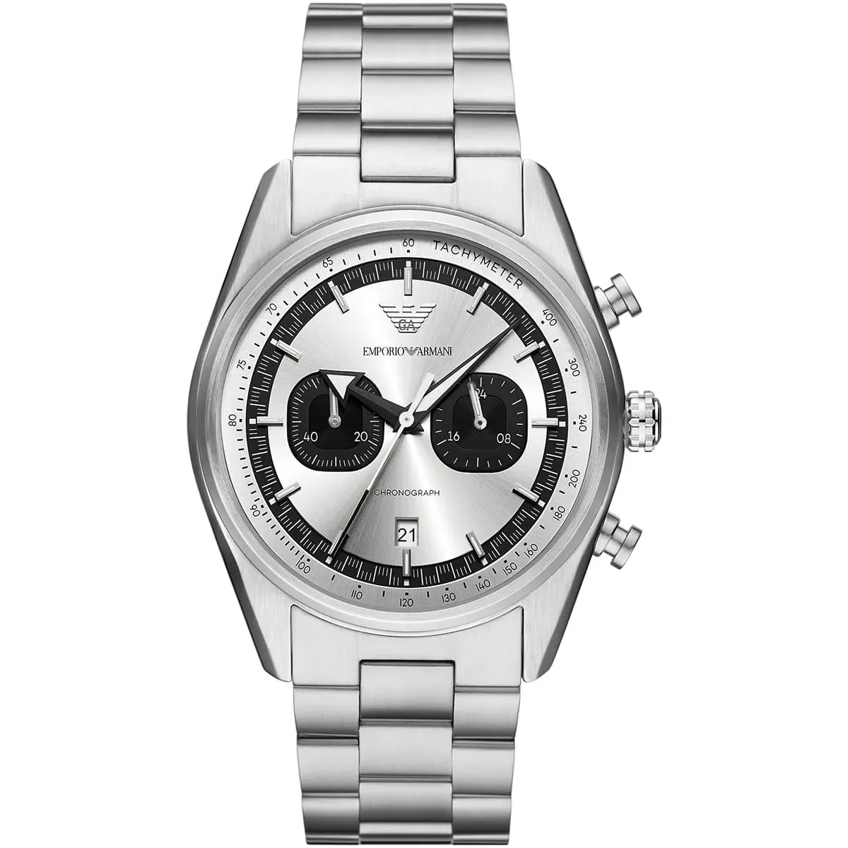 imgi_73_ar11636-emporio-armani-watch-chronograph-men-silver-dial-metal-stainless-steel-strap-quartz-analog-racer ساعة امبوريو ارماني للرجال AR11636 - الصورة 1