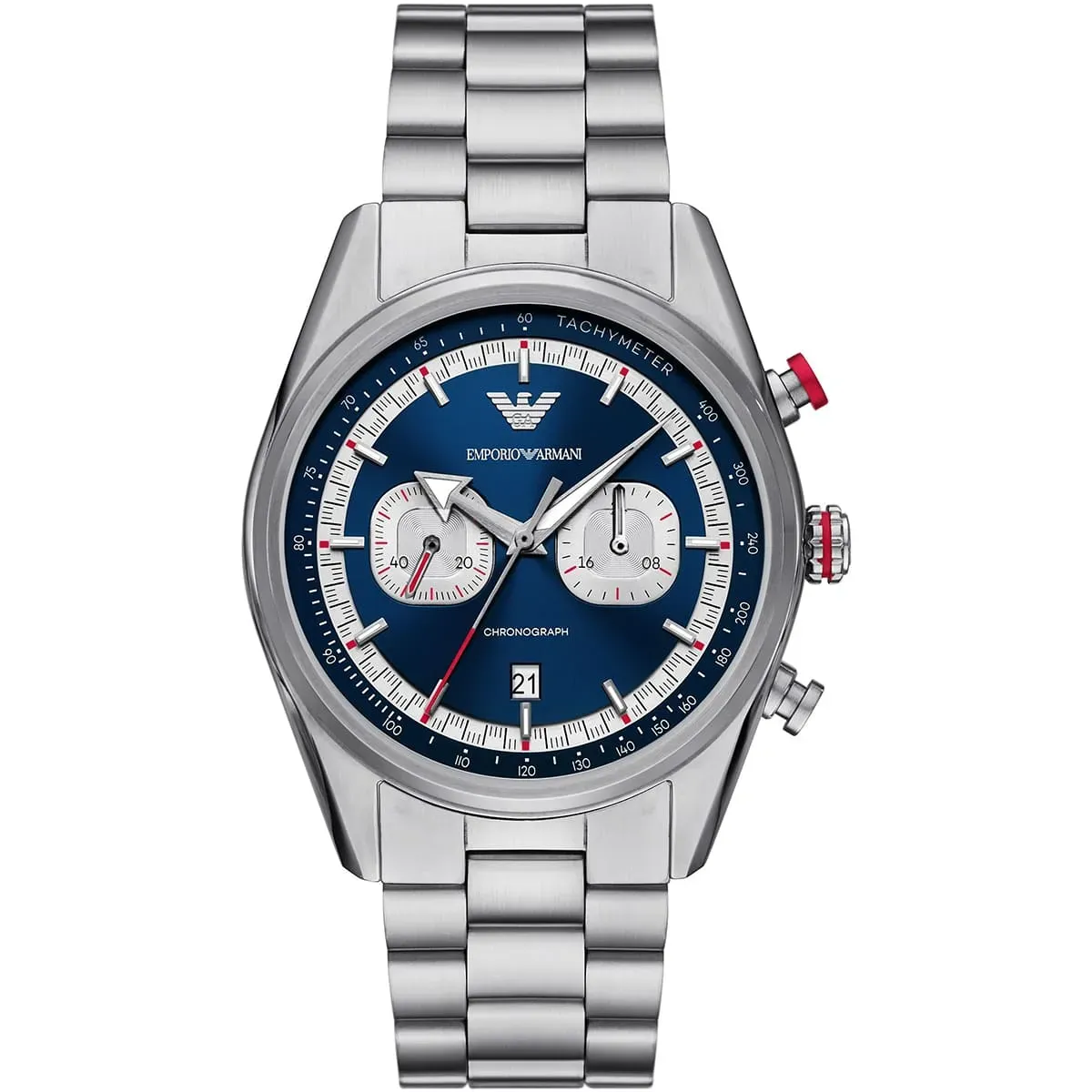 imgi_73_ar11676-emporio-armani-watch-chronograph-men-blue-dial-metal-stainless-steel-silver-strap-quartz-analog-racer ساعة امبوريو ارماني للرجال AR11676 - الصورة 1