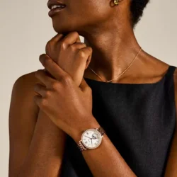 ⁦Fossil Jacqueline Sun Moon Rose Gold Women's Watch - ES5165⁩ - الصورة ⁦4⁩