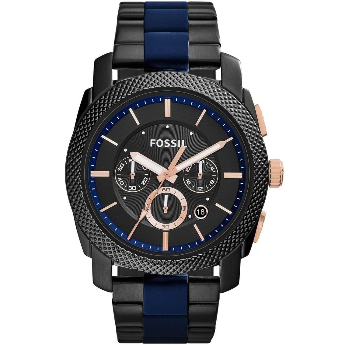 imgi_69_fs5164-fossil-watch-gray-blue-metal-machine ساعه فوسيل للرجال FS5164 - الصورة 1