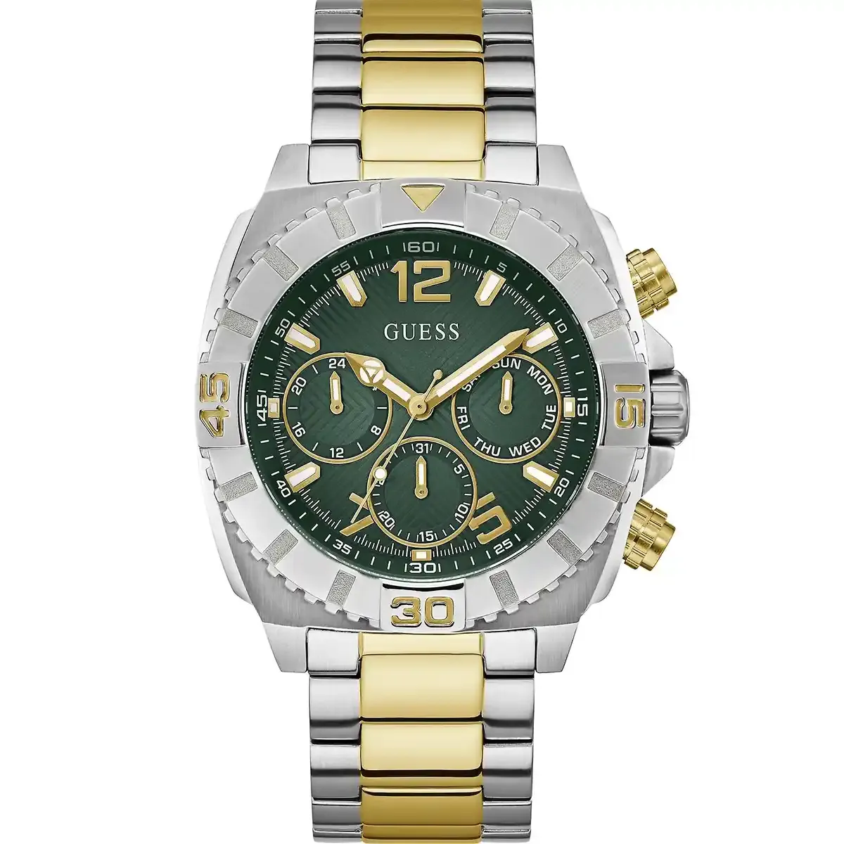 imgi_6_gw0800g1-original-guess-men-watch-green-dial-half-gold-metal-strap-traction-egypt Guess Watch For Men GW0800G1 - الصورة 1