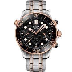 Omega Seamaster Diver 300M 44 mm steel ‑ Sedna gold on steel Sedna gold