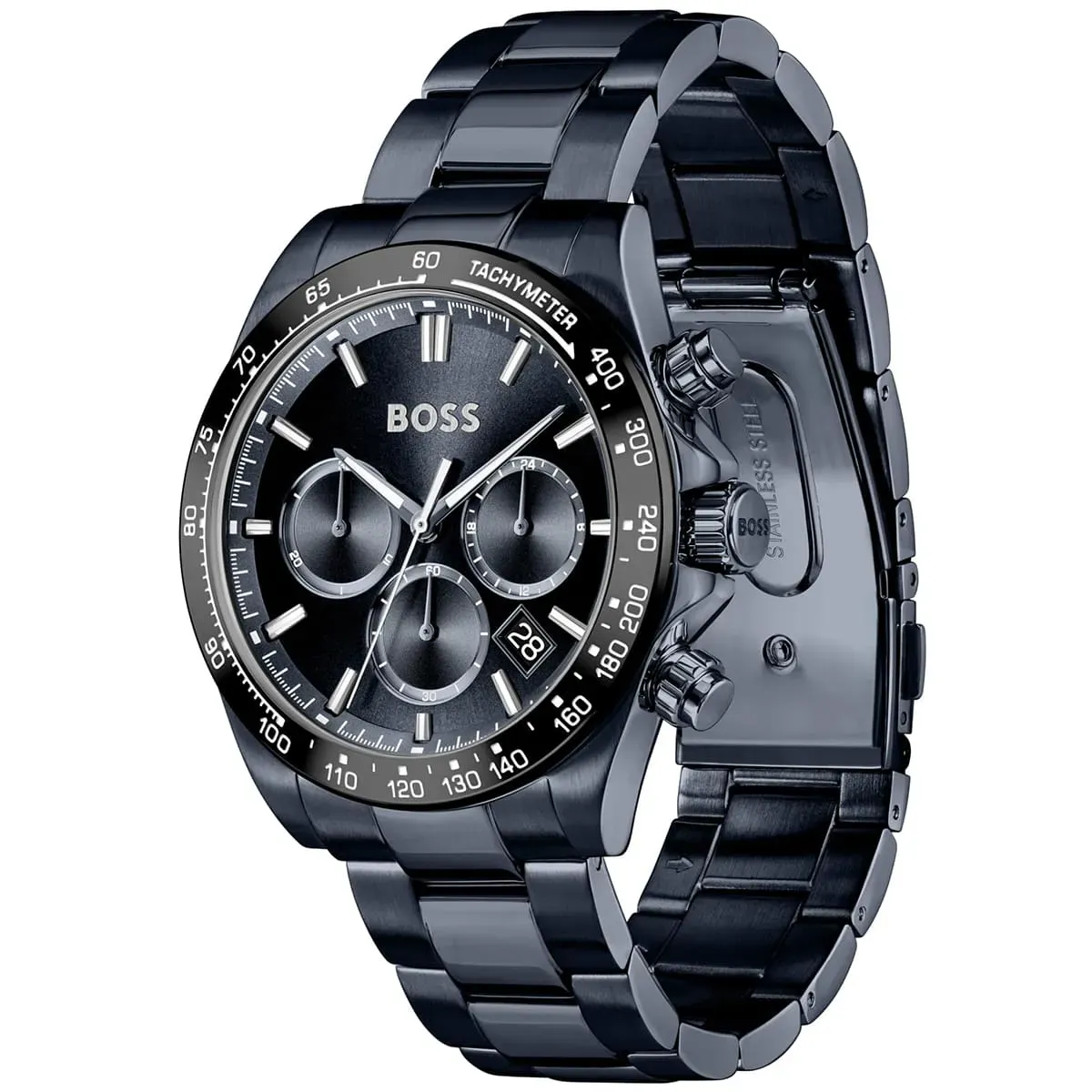 imgi_70_1514270-hugo-boss-watch-men-blue-dial-stainless-steel-metal-strap-quartz-battery-analog-chronograph-hero_2 ساعة هوجو بوس للرجال 1514270 - الصورة 1