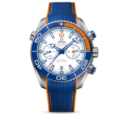 Omega Seamaster Planet Ocean 600M 45.5 mm, steel on rubber strap