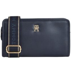 حقيبة كروس بودي نسائية من تومي هيلفيغر باللون الأزرق الداكن Aw0Aw16163 (نسخة)