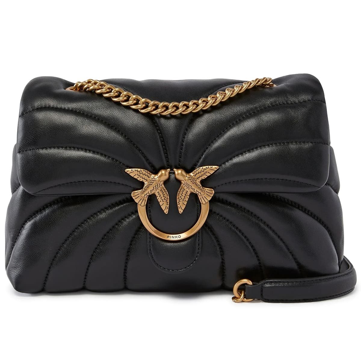 imageye___-_imgi_74_pinko-black-women-shoulder-bag-cross-body-bag-100038a1ex-z99q حقيبة كتف نسائية سوداء من بينكو ، حقيبة كروس بودي 100038A1Ex Z99Q - الصورة 1