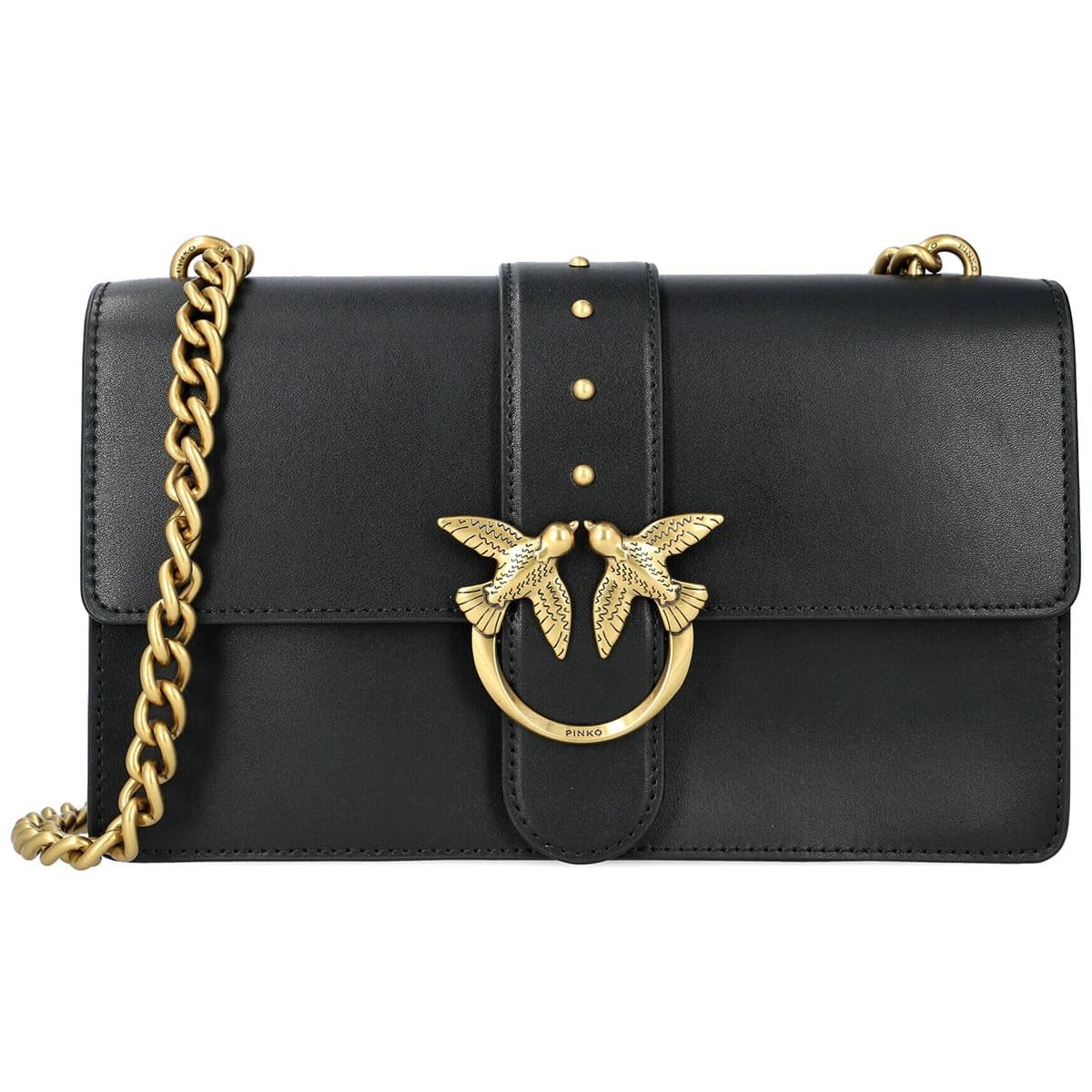 imageye___-_imgi_74_pinko-black-women-shoulder-bag-cross-body-bag-100053-a0f1-z99q حقيبة كتف نسائية سوداء من بينكو ، حقيبة كروس بودي 100053 A0F1 Z99Q - الصورة 1