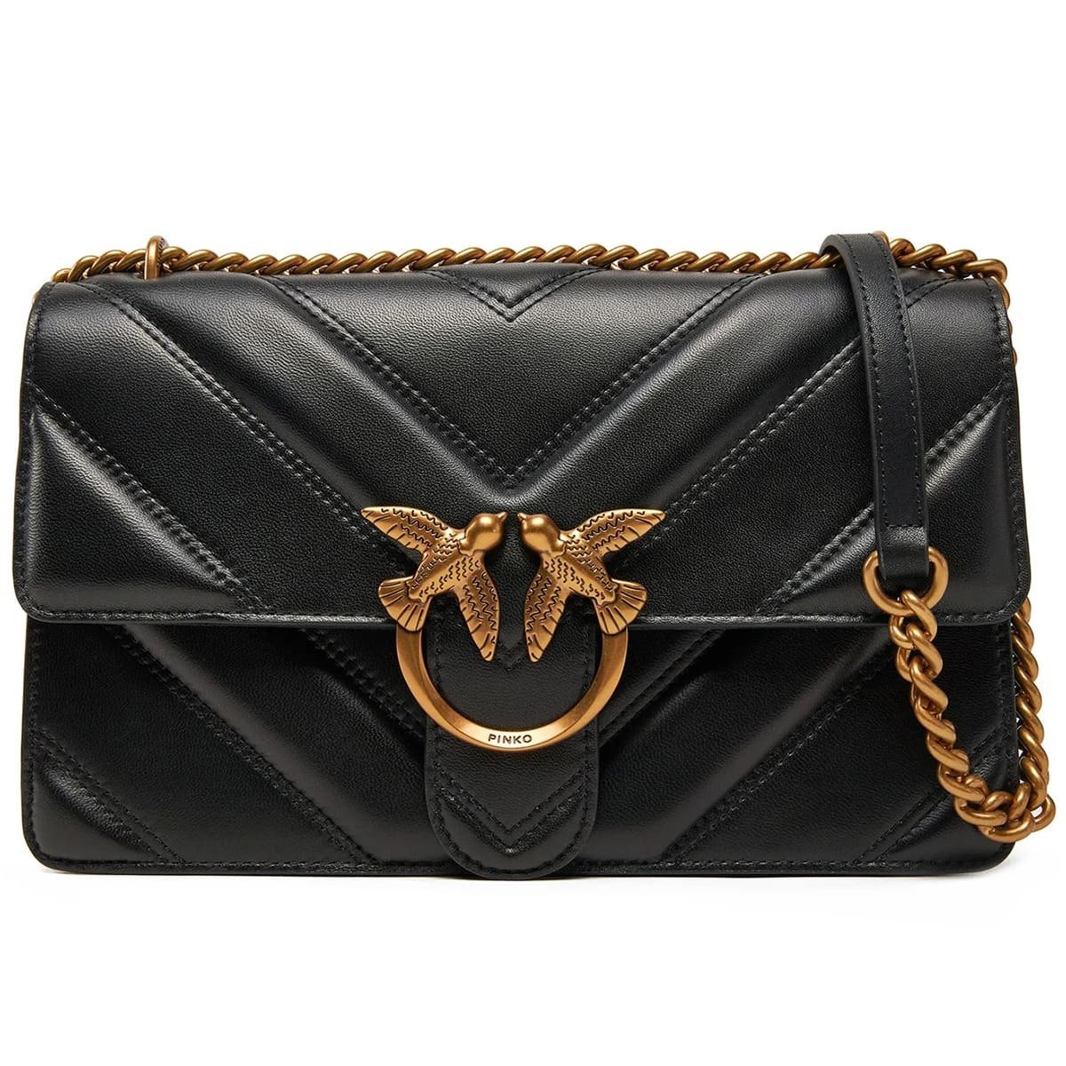 imageye___-_imgi_74_pinko-black-women-shoulder-bag-cross-body-bag-104549a26zz99q حقيبة كتف نسائية سوداء من بينكو ، حقيبة كروس بودي 104549A26Zz99Q - الصورة 1