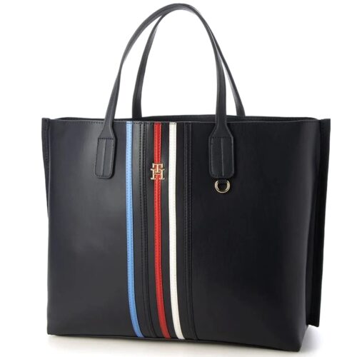 حقيبة كتف نسائية سوداء من تومي هيلفيغر Aw0Aw16409