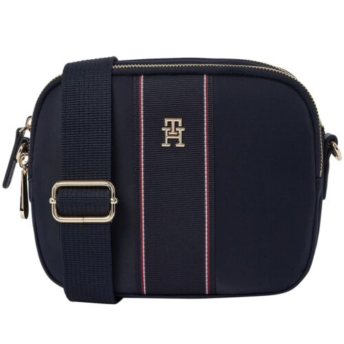 حقيبة كروس بودي نسائية من تومي هيلفيغر ، لون أزرق كحلي ، Aw0Aw17230