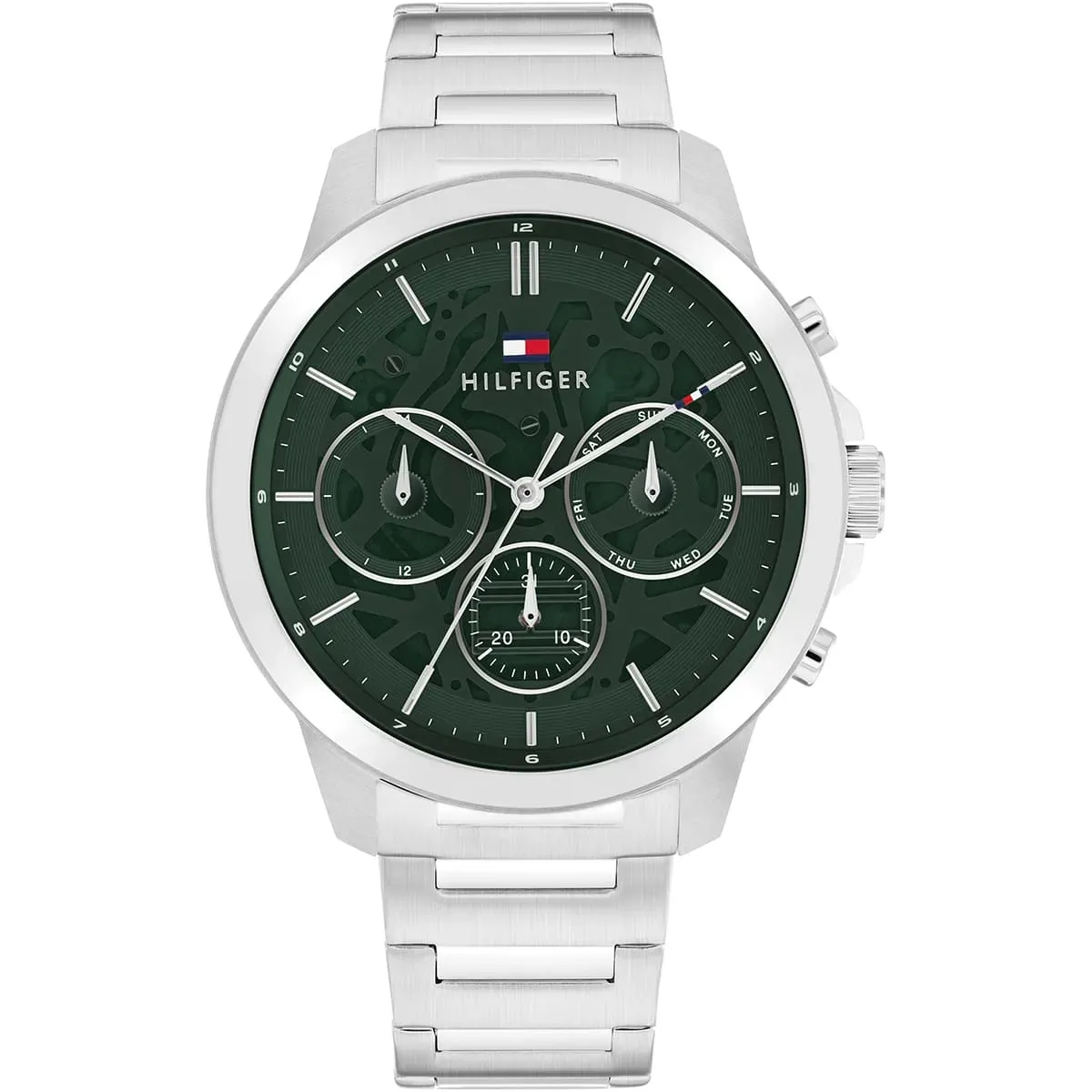 imgi_3_1710686-tommy-hilfiger-watch-men-green-dial-metal-stainless-steel-silver-strap-quartz-analog-henry Tommy Hilfiger Watch For Men 1710686 - الصورة 1