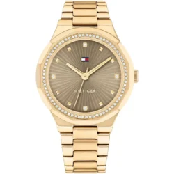 Tommy Hilfiger Women’s Piper Gold Stainless Steel Watch – Brown Dial Elegant Design | Model 1782725