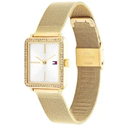 ⁦Tommy Hilfiger Women’s Watch 1782829 – Silver Dial with Gold Stainless Steel Bracelet⁩ - الصورة ⁦2⁩