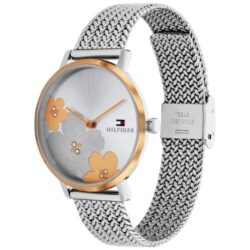 ⁦Tommy Hilfiger Women’s Silver Stainless Steel Mesh Watch – Silver Dial, Crystal Accents (1782604)⁩ - الصورة ⁦2⁩
