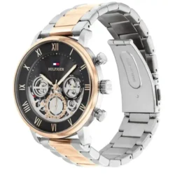⁦Tommy Hilfiger Men’s Watch – Model 1710570 | Elegant Two-Tone Silver & Gold Design⁩ - الصورة ⁦2⁩