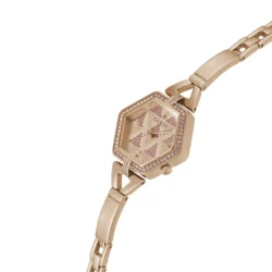 ⁦Guess GW0680L3 Women’s Rose Gold Stainless Steel Watch – 28mm Elegant Analog Quartz with Crystal Details⁩ - الصورة ⁦3⁩