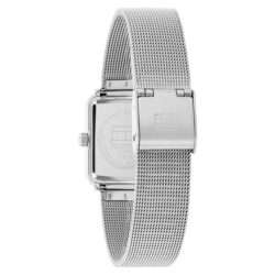⁦Tommy Hilfiger Women’s Stainless Steel Mesh Watch – Purple Dial, Crystal Accents (1782790)⁩ - الصورة ⁦4⁩