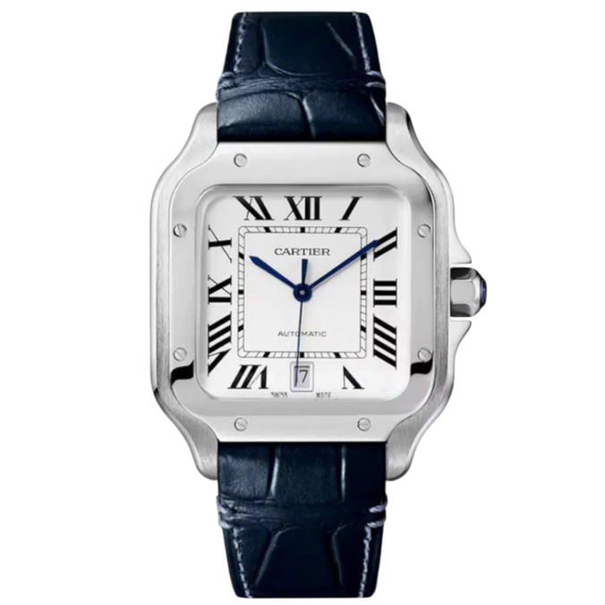 83E3B842-6150-4F9E-8681-3C61FF84B8EB.png Cartier Santos leather Super Clone Swiss Machine (41.9mm x 35.1mm) - الصورة 1