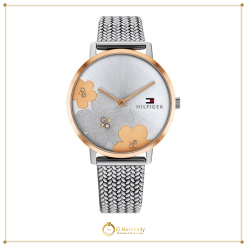 Tommy Hilfiger Women’s Silver Stainless Steel Mesh Watch – Silver Dial, Crystal Accents (1782604) [frame:v1]