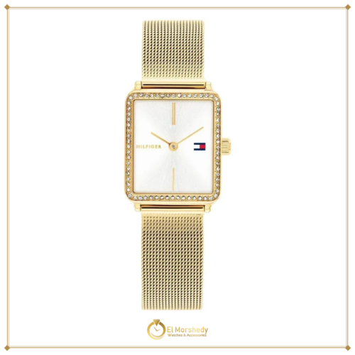 Tommy Hilfiger Women’s Watch 1782829 – Silver Dial with Gold Stainless Steel Bracelet [frame:v1]
