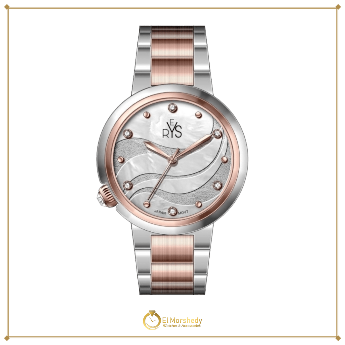 REYS WATCH WATCH-WOMEN-STAINLESS STEEL-SILVER AND ROSE GOLD R2021-TRS [frame:v1]
