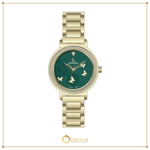 DASH ACTION WATCH-WOMEN-STAINLESS STEEL-ROSE GOLD AND GREEN DA1941-GGN [frame:v1]