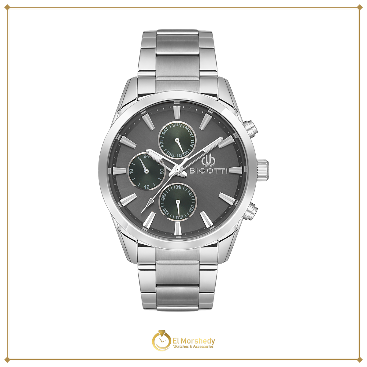 BIGOTTI MILANO MENS STAINLESS STEEL STRAP WATCH – BG.1.10494-4 [frame:v1]