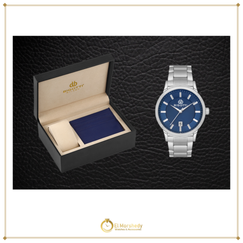BIGOTTI MILANO MENS STAINLESS STEEL STRAP WATCH WITH GIFT SET – BG.1.10485-3 [frame:v1]