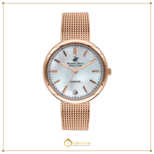 BEVERLY HILLS POLO CLUB Women’s Analog White Mop Dial Watch – BP3334X.420 [frame:v1]