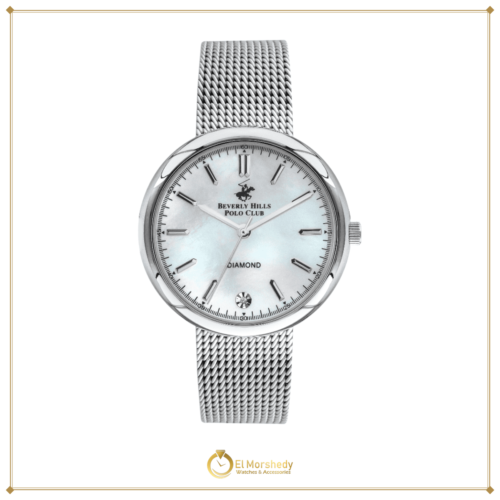 BEVERLY HILLS POLO CLUB Women’s Analog White Mop Dial Watch – BP3334X.320 [frame:v1]