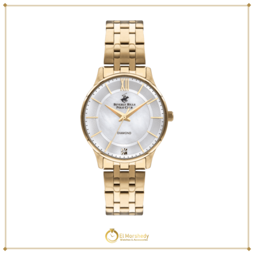 BEVERLY HILLS POLO CLUB Women’s Analog White Mop Dial Watch – BP3309X.130 [frame:v1]