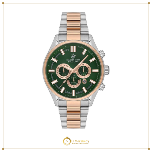 Beverly Hills Polo Club Men’s Multi Function Green Dial Watch – BP3395X.570 [frame:v1]