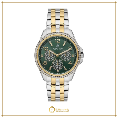 BEVERLY HILLS POLO CLUB Women’s Analog Green Dial Watch – BP3572C.270 [frame:v1]