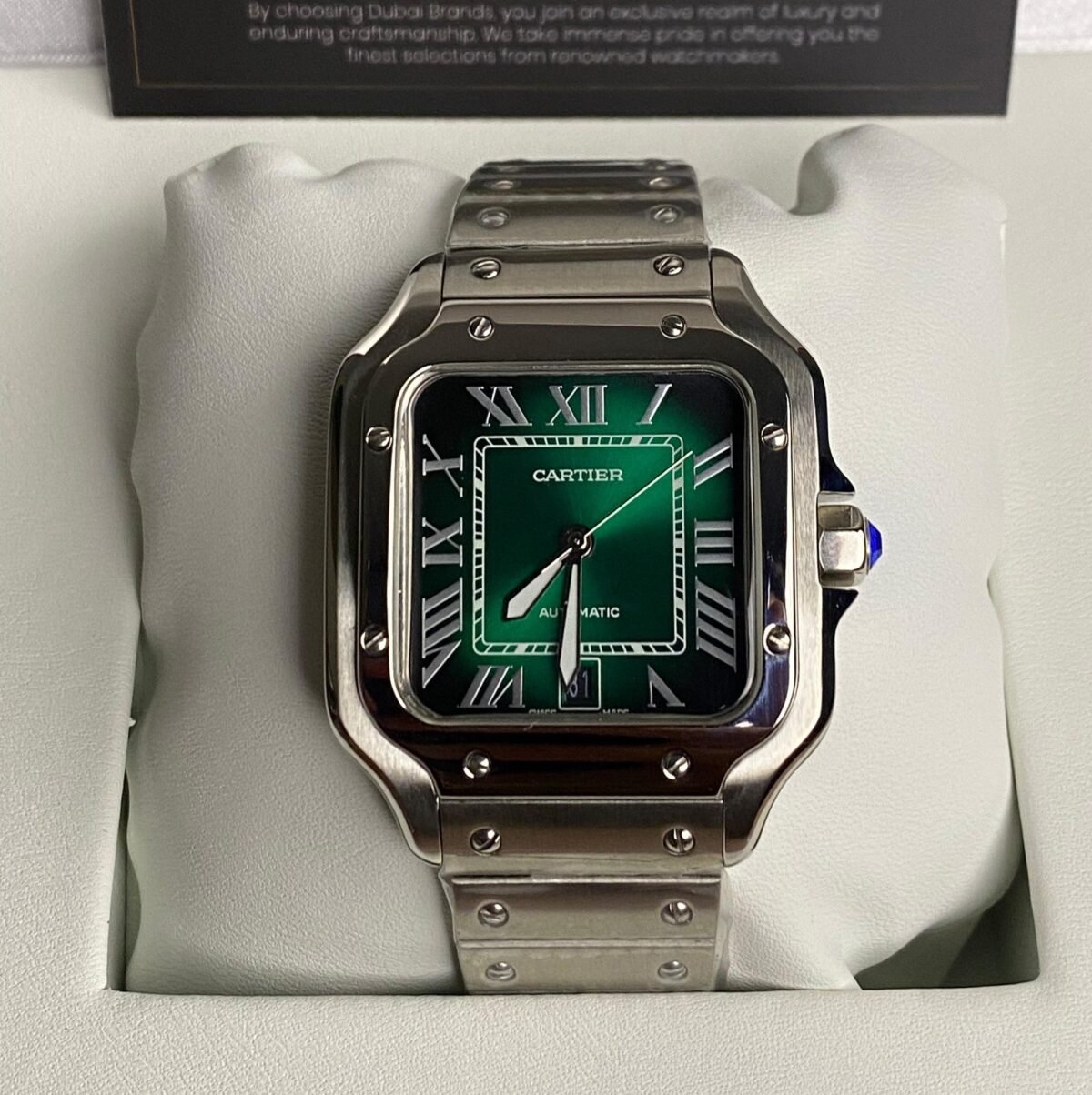 ⁦Cartier Santos de Cartier Green Dial 40mm⁩ - الصورة ⁦2⁩