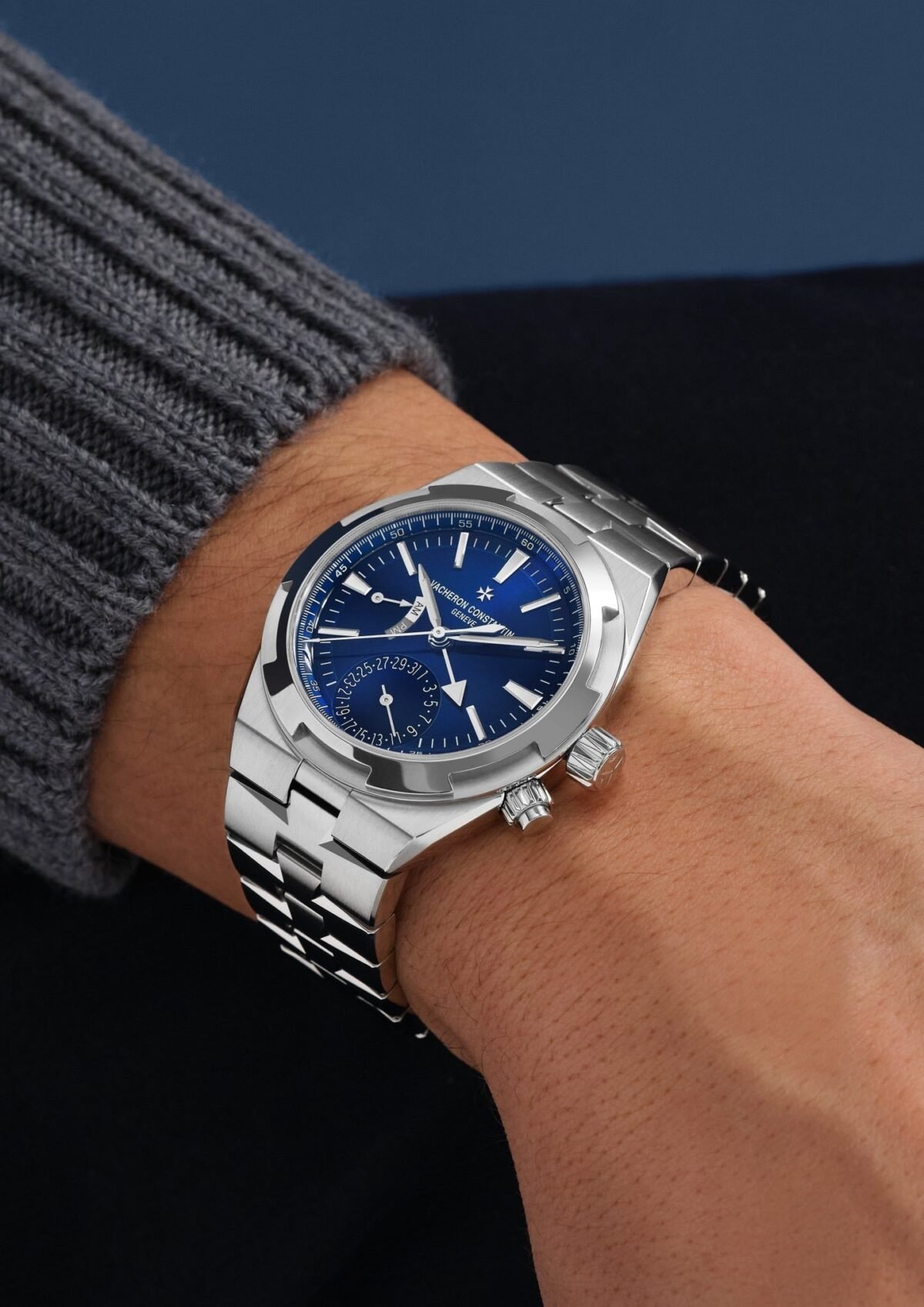 ⁦Vacheron Overseas Dual time 7920V/210A-B334 42.5 mm Steel⁩ - الصورة ⁦3⁩
