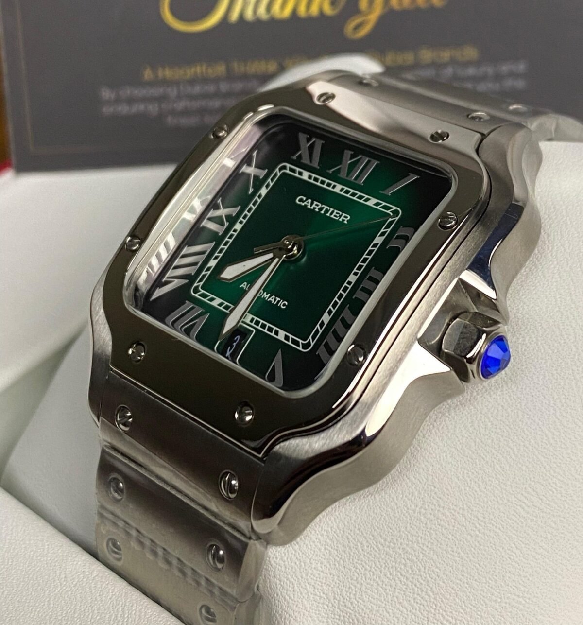 ⁦Cartier Santos de Cartier Green Dial 40mm⁩ - الصورة ⁦4⁩