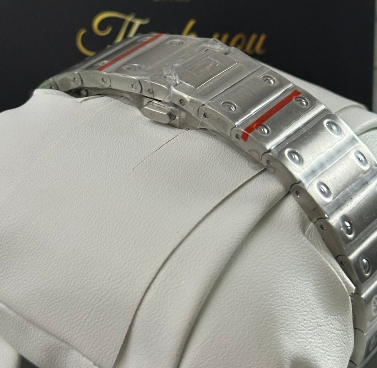 ⁦Cartier Santos Blue Dial Stainless Steel Automatic 40mm⁩ - الصورة ⁦5⁩