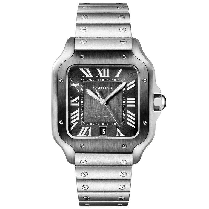 WhatsApp-Image-2025-01-26-at-3.58.56-AM.jpg Cartier Santos Grey Dial Stainless Steel Automatic 40mm - الصورة 1