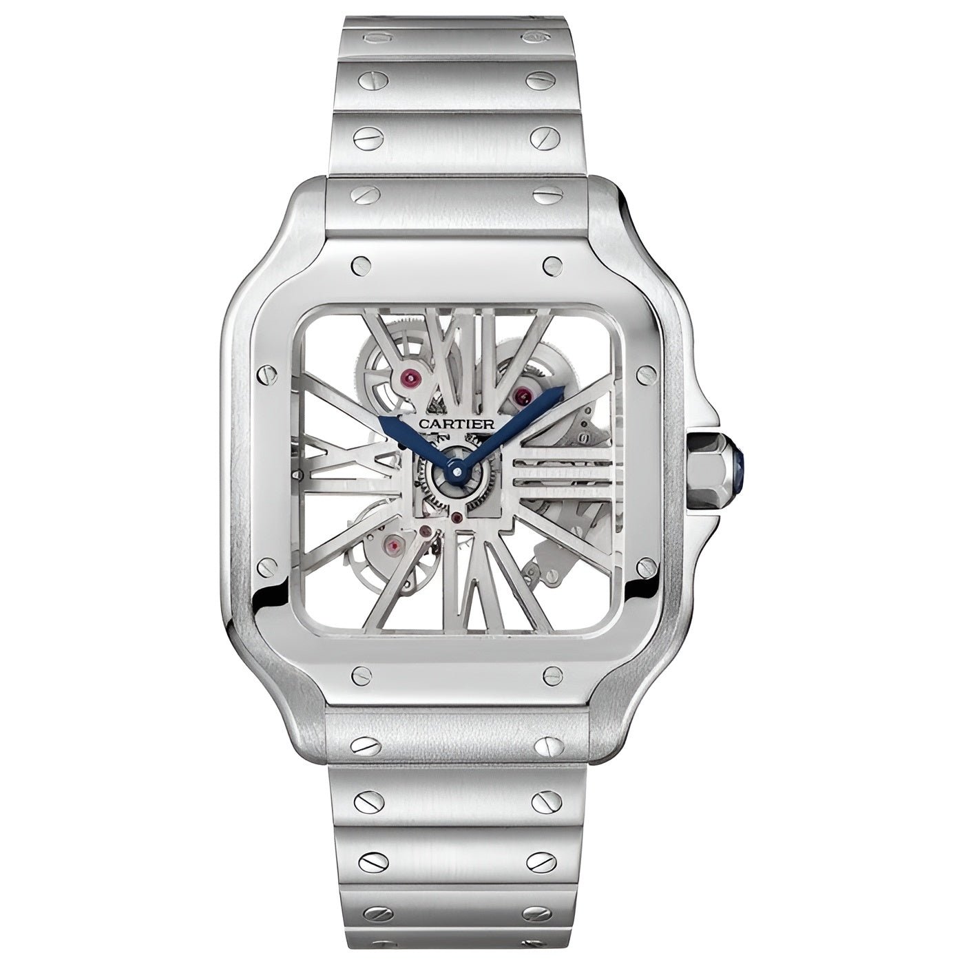 WhatsApp-Image-2025-01-26-at-4.30.06-AM_1.jpg Cartier Santos de Cartier Watch – 40 mm Steel Case – Skeleton Dial – WHSA0015 - الصورة 1