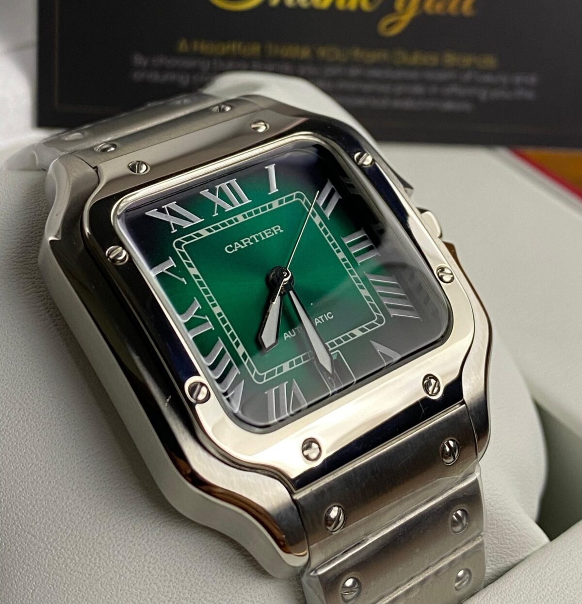 ⁦Cartier Santos de Cartier Green Dial 40mm⁩ - الصورة ⁦3⁩