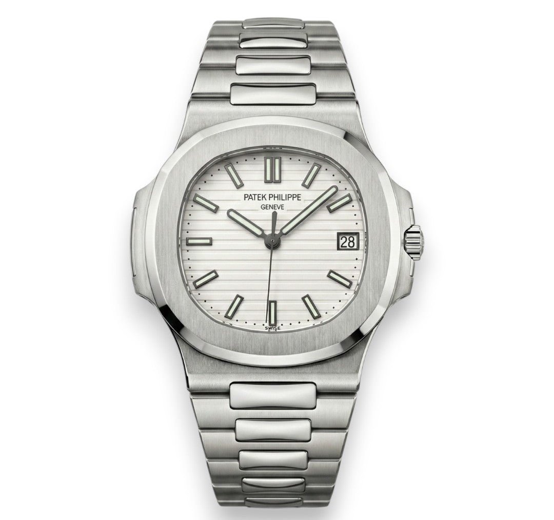 g212-1.jpg Patek Philippe Nautilus – Textured White Dial – Silver Stainless Steel Bracelet – Japanese Automatic 5711/1A-011 - الصورة 1