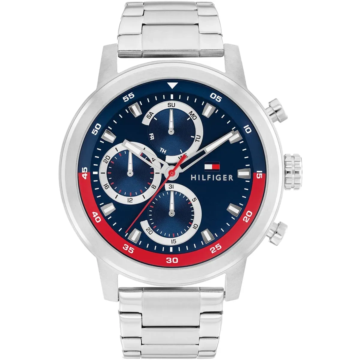 imgi_16_1792179-tommy-hilfiger-watch-men-blue-dial-metal-stainless-steel-silver-strap-quartz-analog-rocky ساعة تومي هيلفيغر للرجال 1792179 - الصورة 1