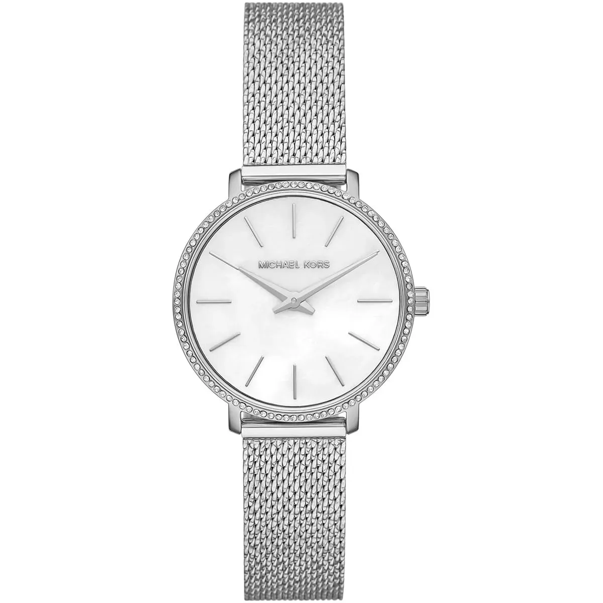 imgi_16_mk4618-michael-kors-watch-women-white-dial-metal-stainless-steel-silver-mesh-strap-quartz-battery-analog-three-hand-mini-pyper ساعة مايكل كورس للنساء MK4618 - الصورة 1