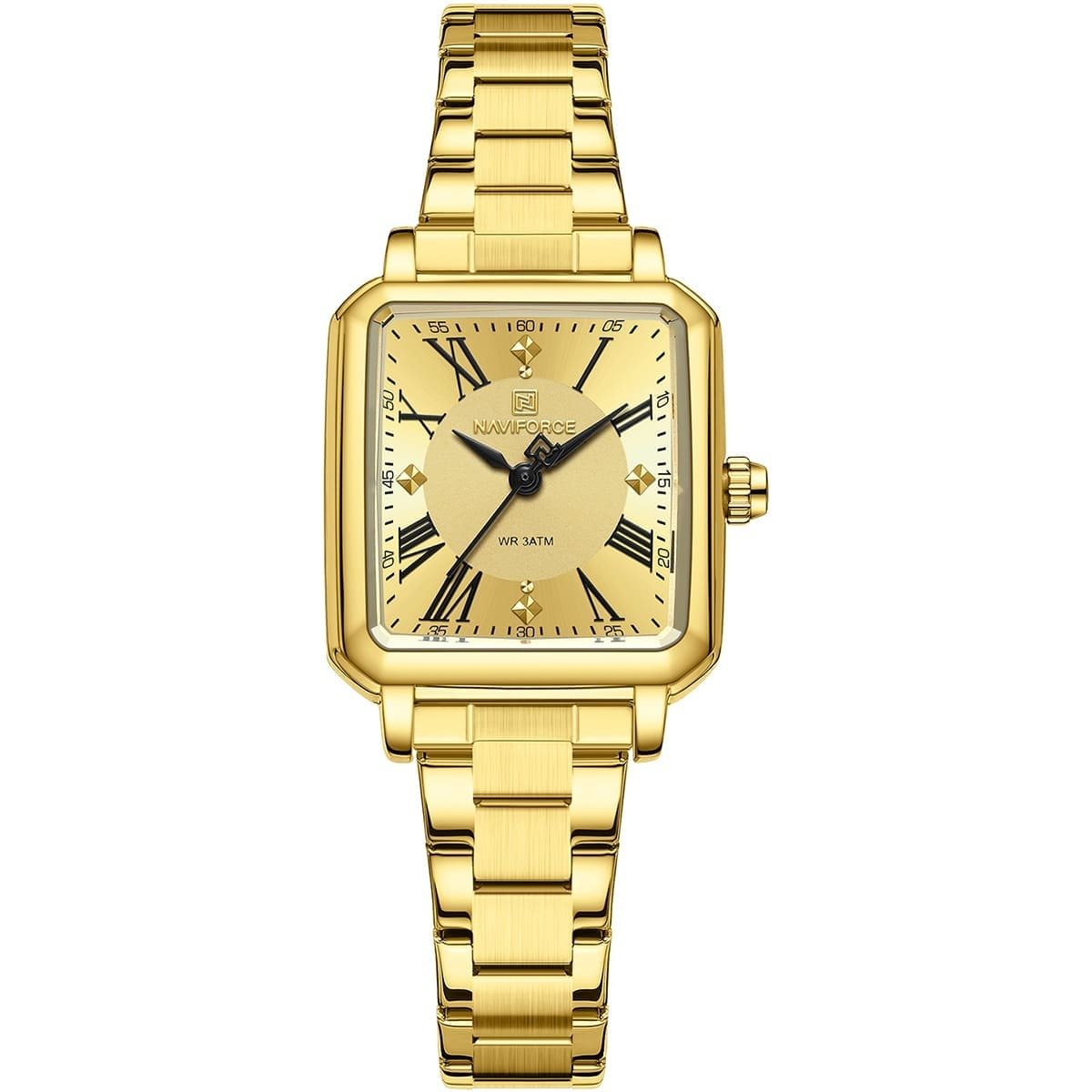 imgi_16_nf5065-g-g-naviforce-watch-wr-3atm-women-square-gold-dial-metal-stainless-steel-golden-strap-quartz-battery-analog-three-hand-for-dream ساعة نافي فورس للنساء NF5065-G-G - الصورة 1