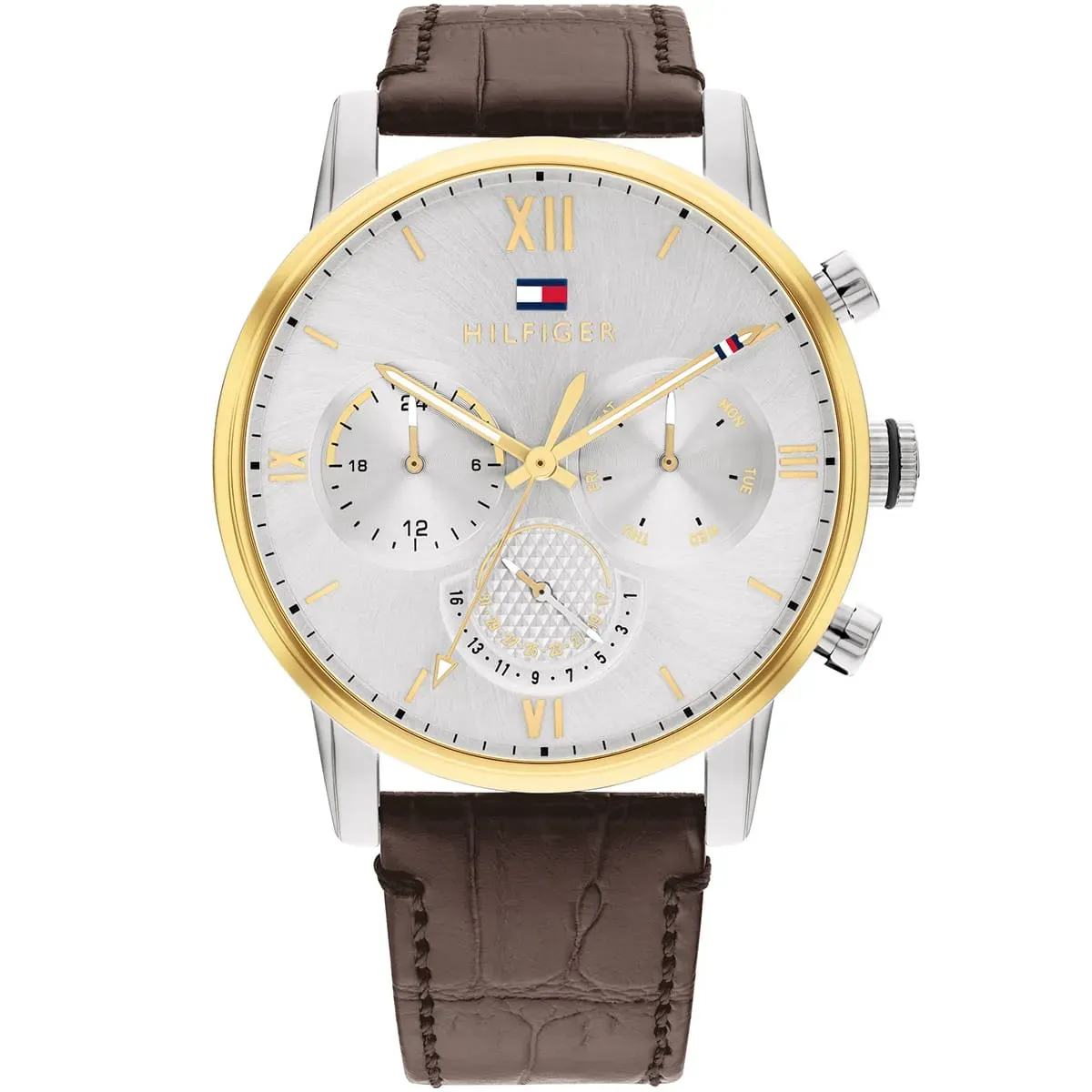 imgi_3_1791884-tommy-hilfiger-watch-men-silver-dial-leather-brown-strap-quartz-battery-analog-sullivan ساعة تومي هيلفيغر للرجال 1791884 - الصورة 1