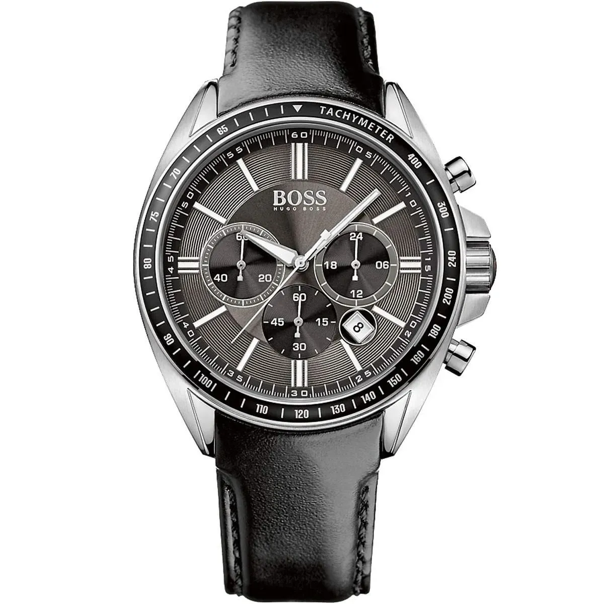 imgi_40_1513085-hugo-boss-watch-men-black-dial-leather-strap-quartz-battery-analog-chronograph-driver ساعة هوجو بوس للرجال 1513085 - الصورة 1