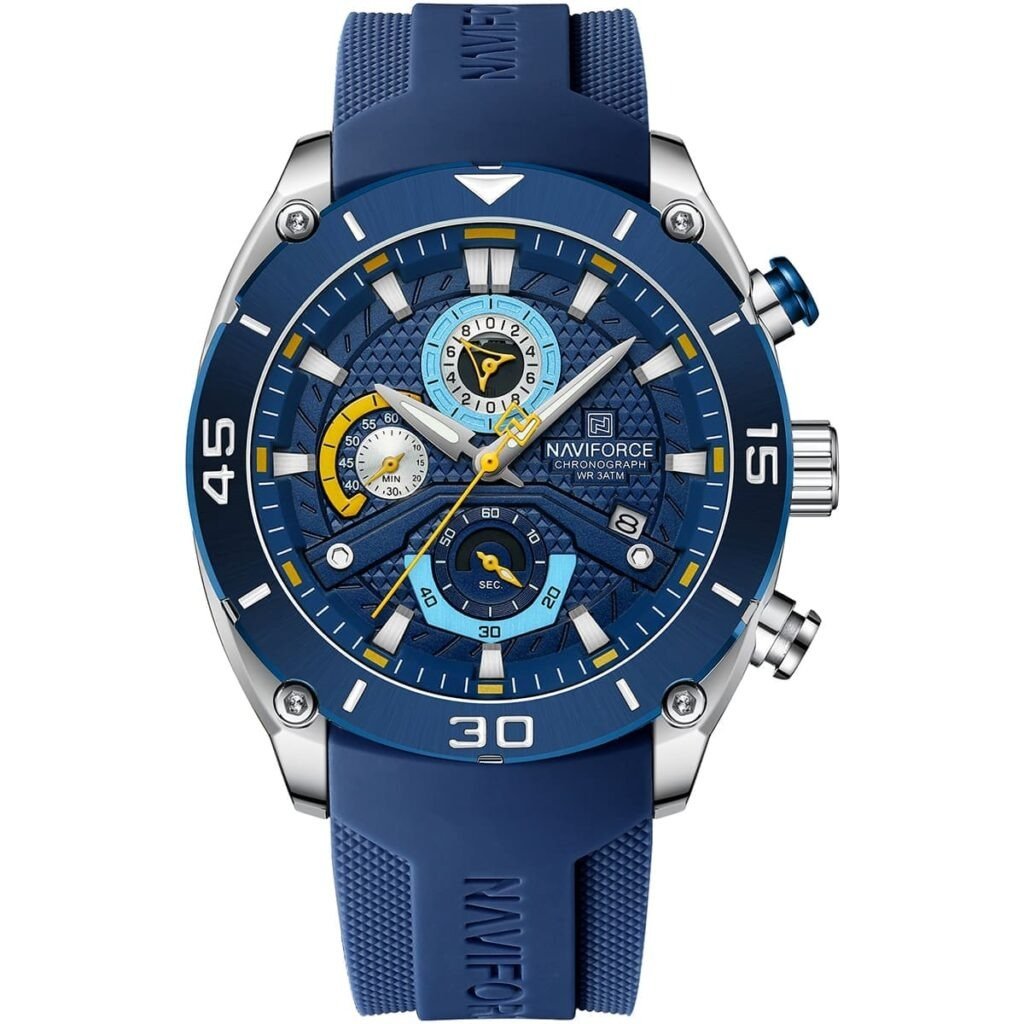 imgi_58_nf8038-s-be-be-naviforce-watch-chronograph-wr-3atm-men-blue-dial-rubber-strap-quartz-battery-analog-for-dream-1024x1024 ساعة نافي فورس للرجال NF8038-S-BE-BE - الصورة 1