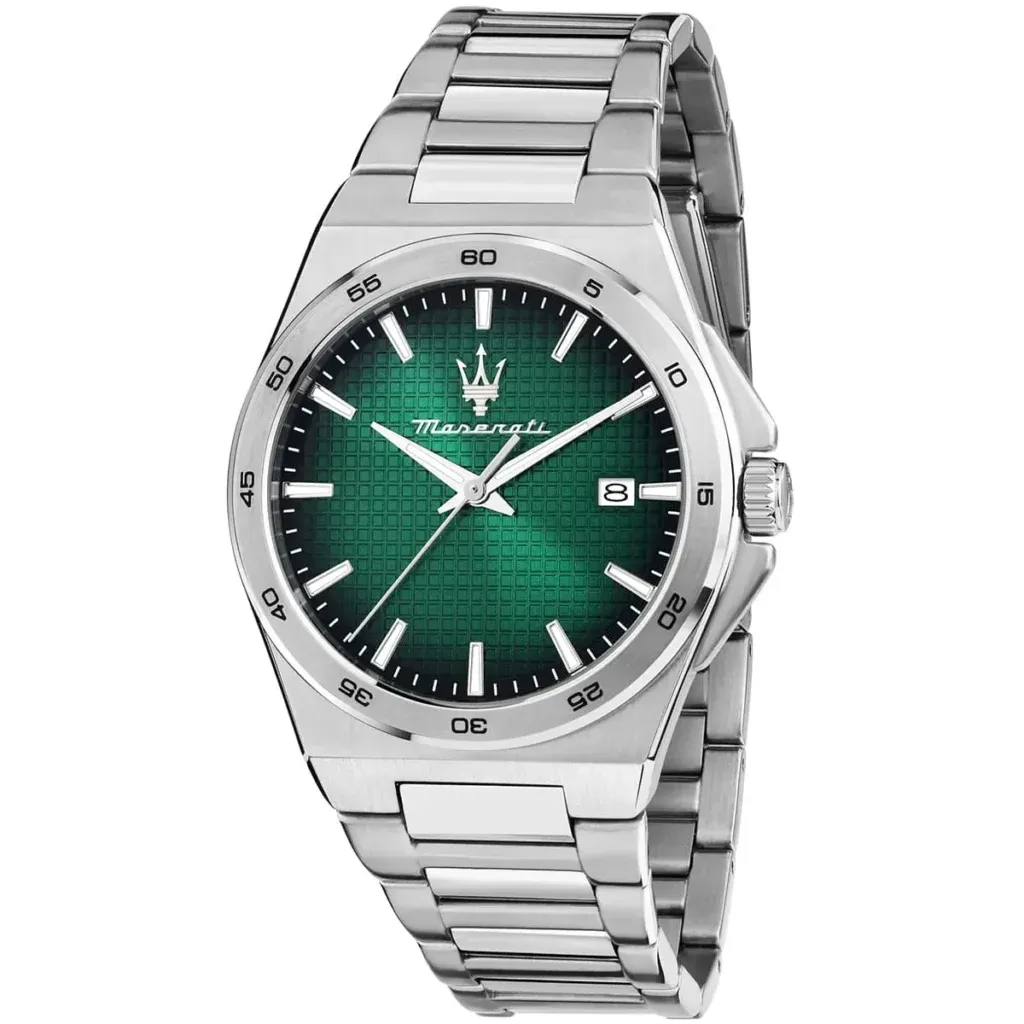 imgi_75_r8853153003-maserati-patterned-dial-watch-men-green-metal-stainless-steel-silver-strap-quartz-battery-analog-three-hand-velocita-1024x1024 ساعة مازيراتي للرجال R8853153003 - الصورة 1